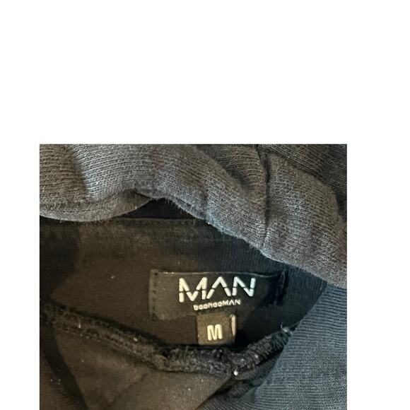 booHooMan Raised Tropical Black Hoodie Men's M - Picture 7 of 7